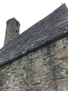 A view of the tower, whose tolling bell was a signal to the monks that it was time for prayer. 
